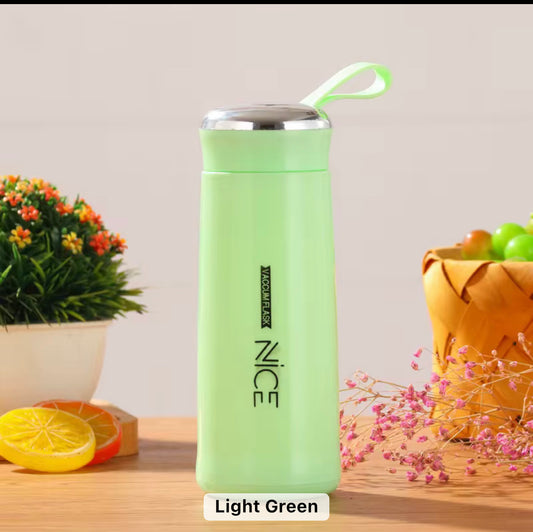 Crystal infused glass water bottle (Green)