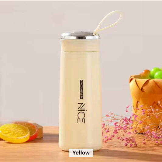 Crystal infused glass water bottle (yellow)